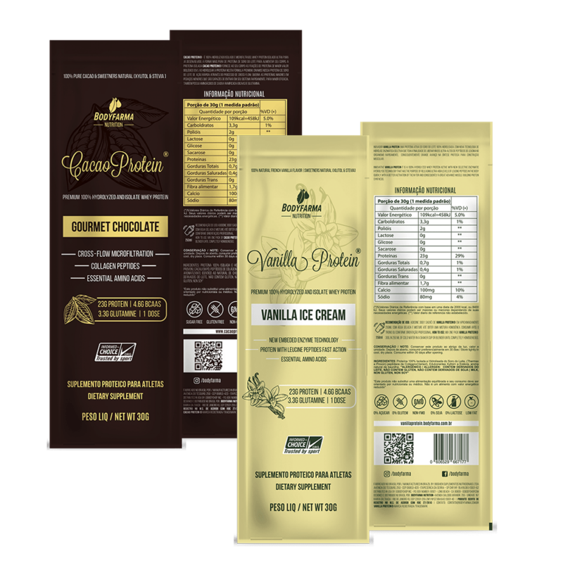 Monte seu kit (Cacao Protein ou Vanilla Protein) Min. 5 sachês