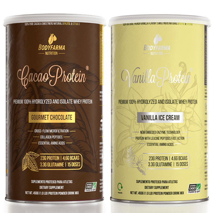 Kit Whey Protein Cacao & Vanilla Bodyfarma