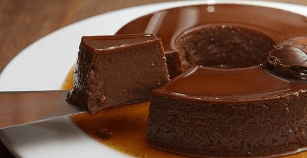 Pudim de Chocolate Fit com Chocobon