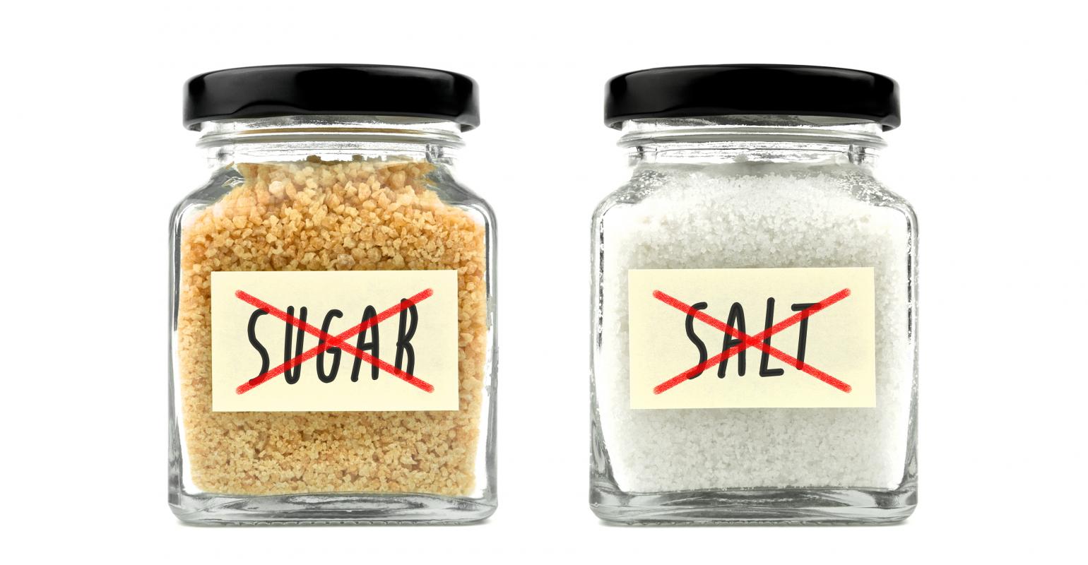 Não ao açúcar e ao sal
